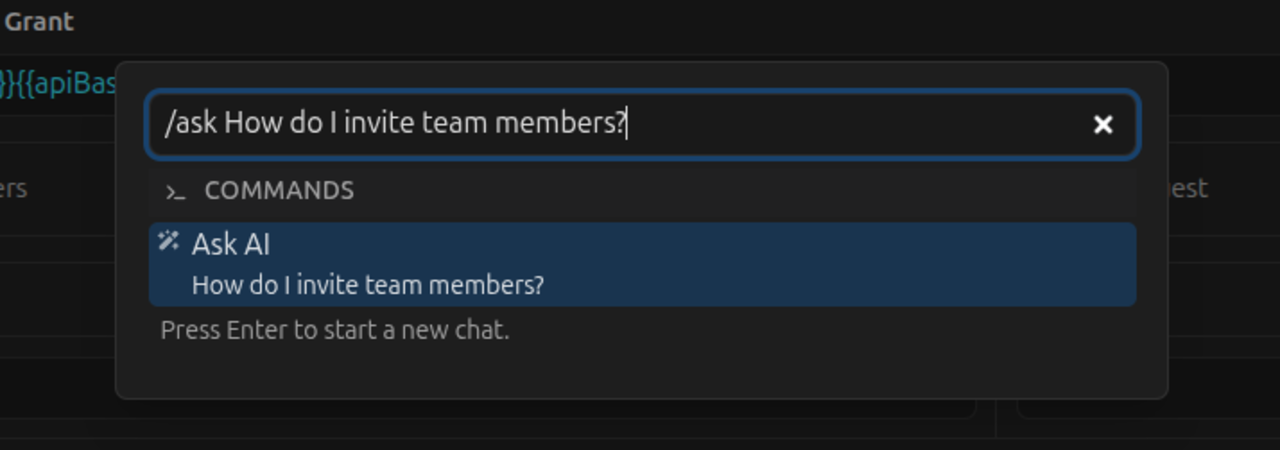 Action Menu Commands