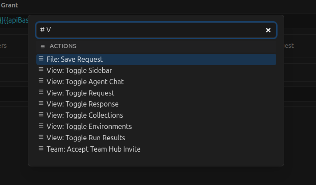 Action Menu Quick Open