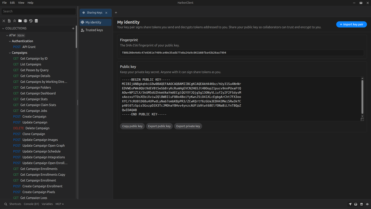 Share collection access