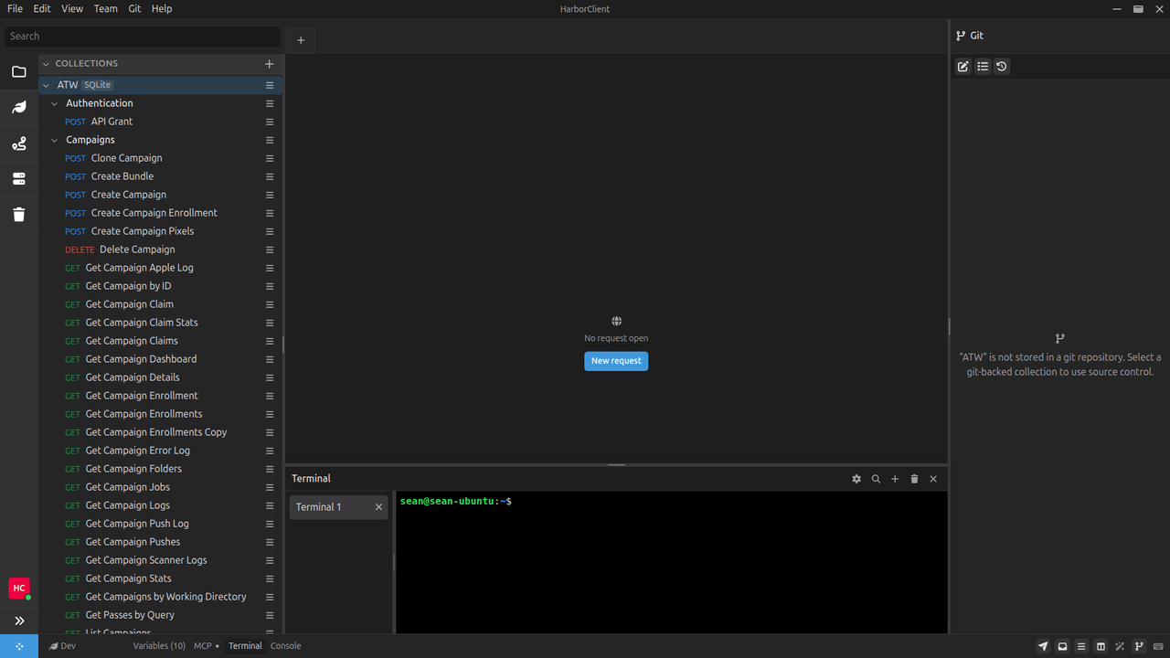 Git sidebar