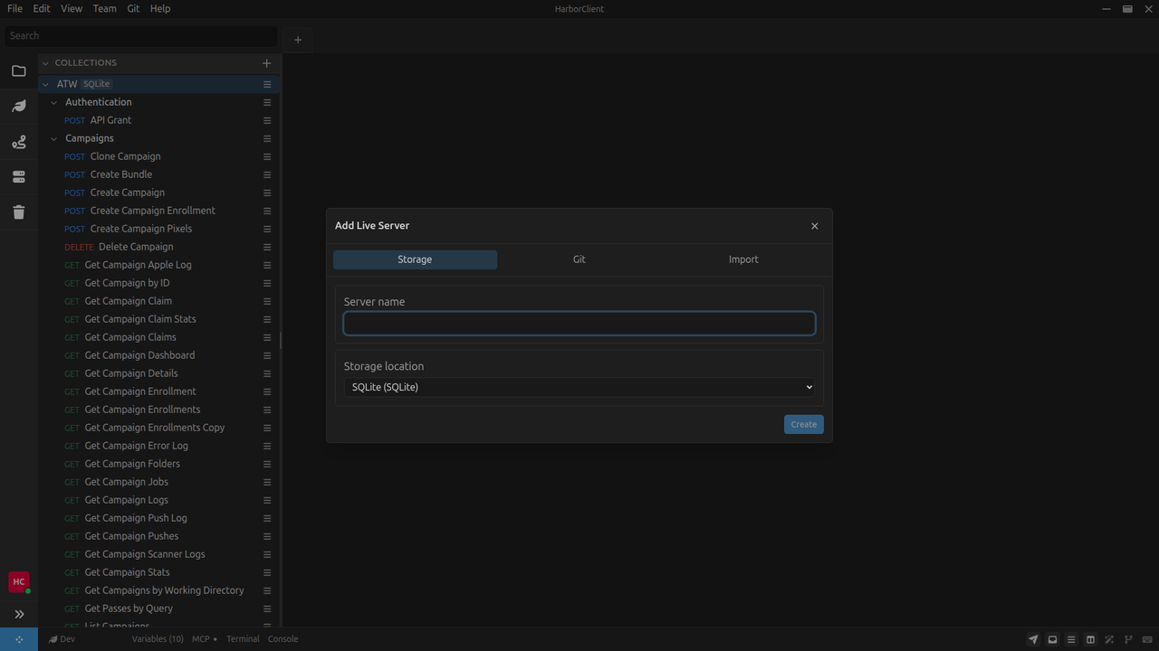 Add live server