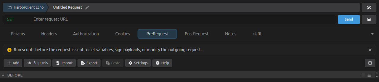 Pre-request script