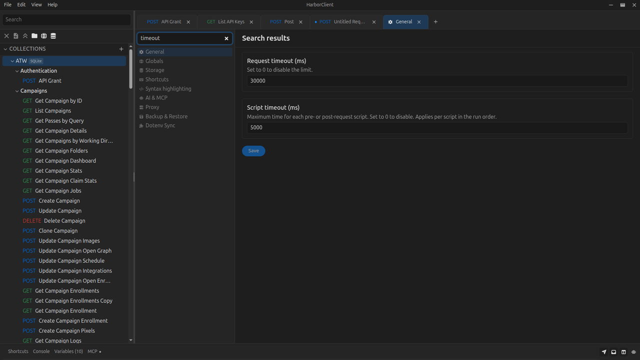 Settings search