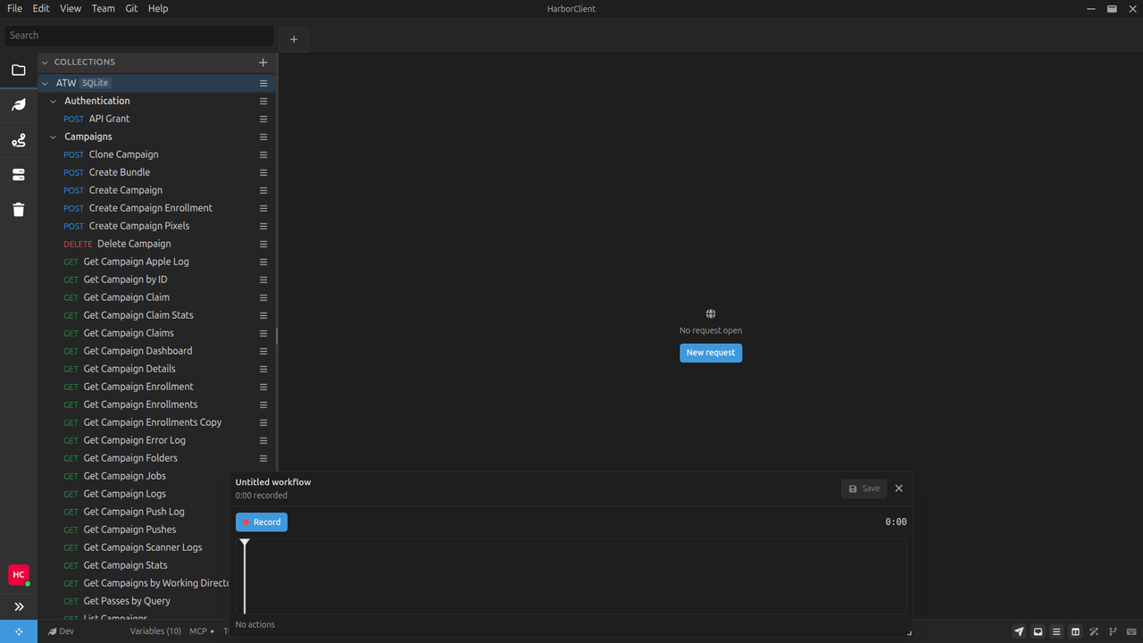 Record workflow
